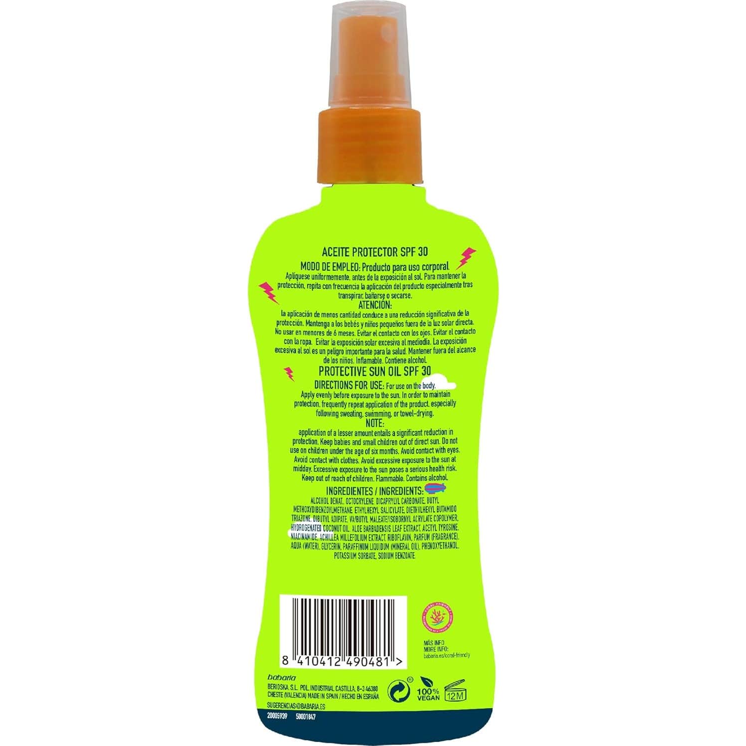 Babaria Sun Fest Huile Protection Solaire Spf30 200ml Babaria Sun Fest Huile Protection Solaire Spf30 200ml
