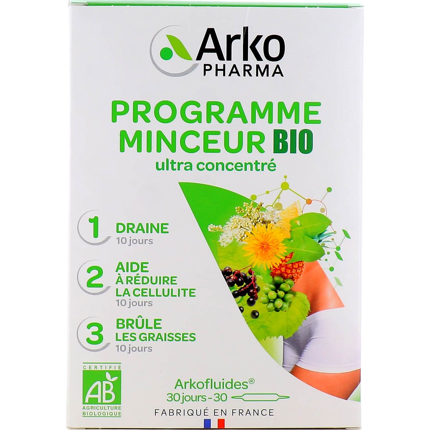 Arkopharma Arkofluides Programme Minceur Bio 30 Ampoules