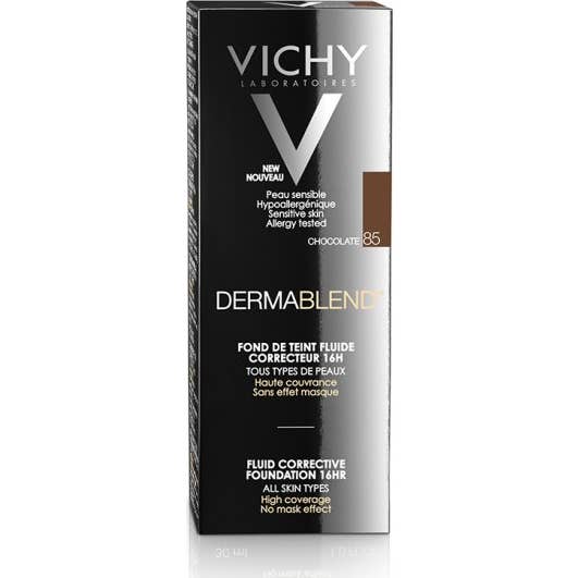 Vichy Dermablend Fond De Teint Fluide Correcteur 16h 85 Chocolate 30ml