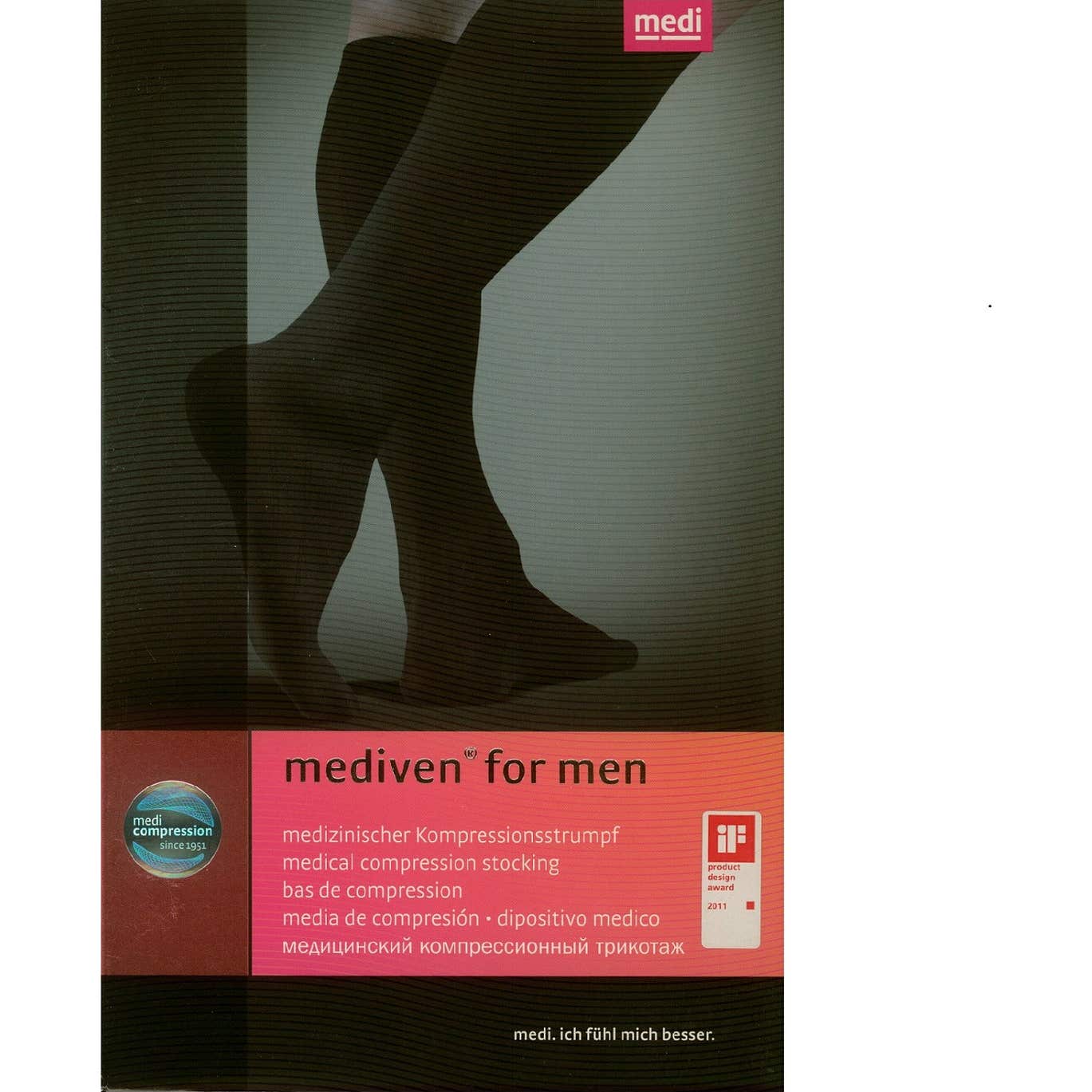 Mediven For Men Bas Jarret Classe 2 Noir Taille 7 1 Paire