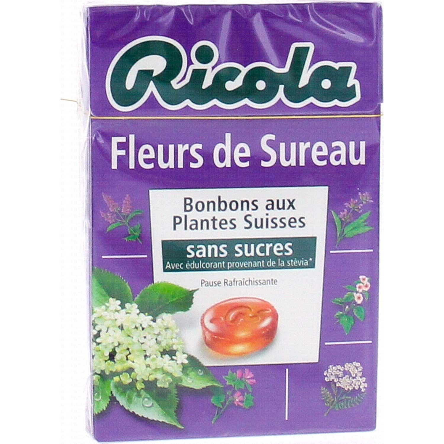 Ricola Bonbons aux Plantes Suisses Goût Fleurs de Sureau 50g