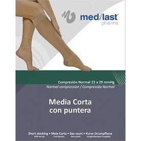 Medilast Media Corta con Puntera Negra T-XL 1 Paire