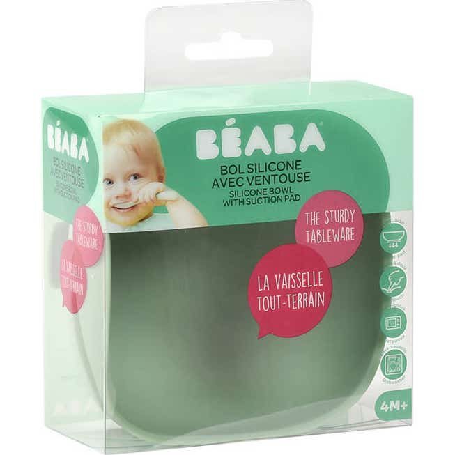 Béaba Bol Silicone avec Ventouse Vert Sauge 1 Unité