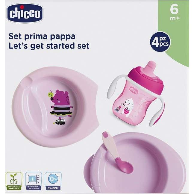 Chicco Coffret Alimentaire +6M Rose 4uts