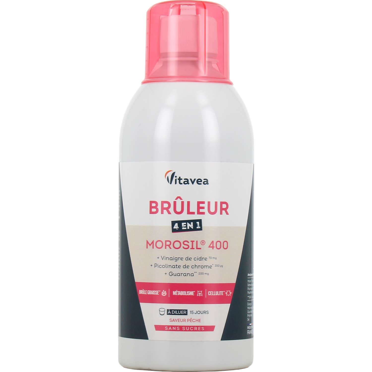 Vitavea Brûleur 4 En 1 Morosil 400 Pêche 500 ml