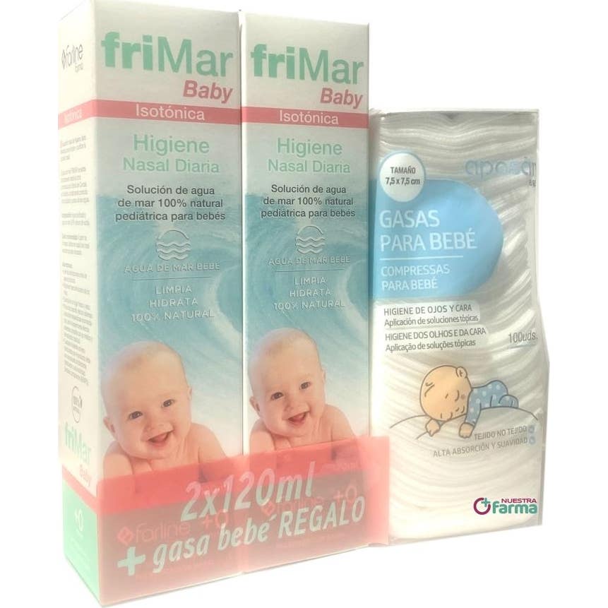 Frimar Baby Hygiène Nasale 2x120ml + Gaze