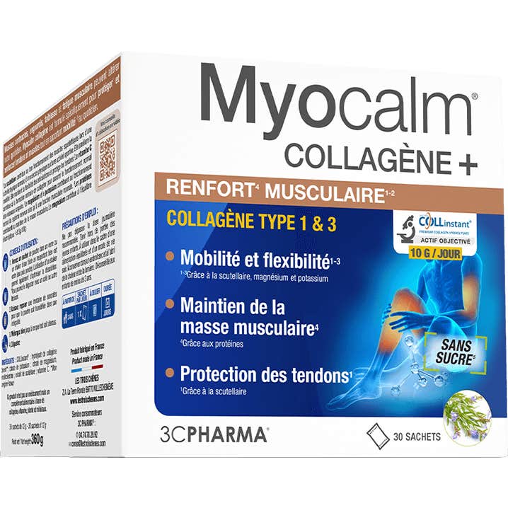 3C Pharma Myocalm Collagène+ Renfort Musculaire 30 Sachets