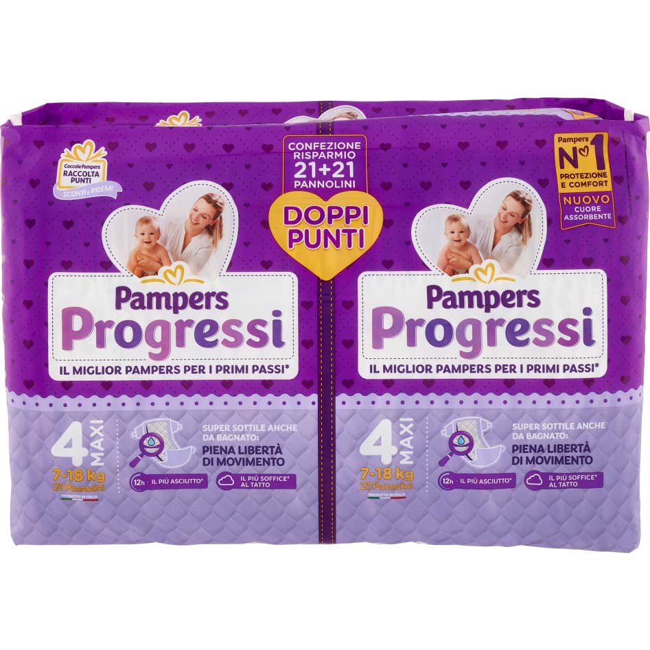 Pampers Progressi Maxi Couche 2x21uts