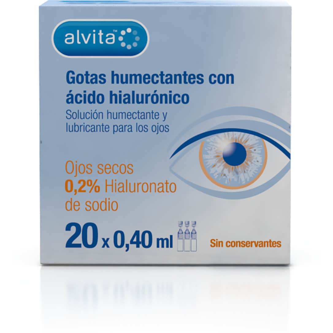 Alvita Acide Hyaluronique Gouttes Hydratantes 20x0,4ml