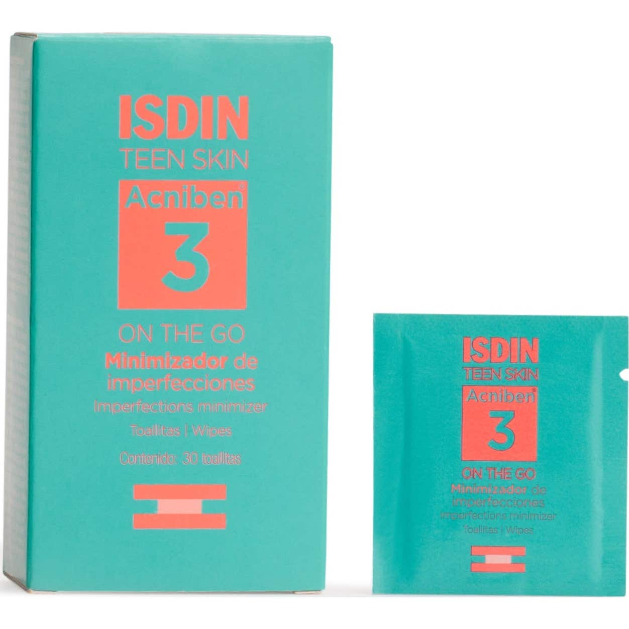Isdin Teen Skin Acniben 3 On The Go Minimiseur d'Imperfections 30 Unités