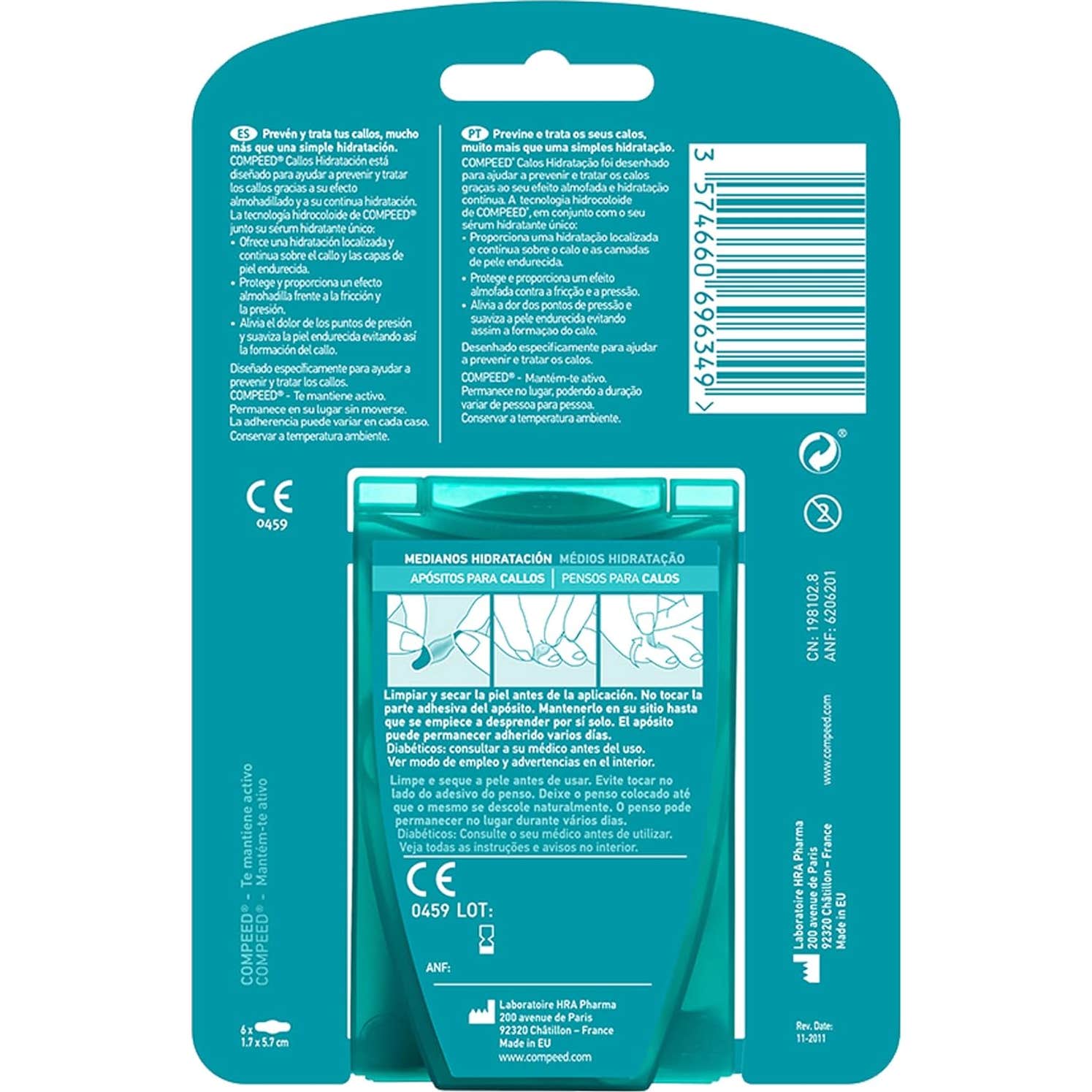 Compeed™ callus hydrocolloïdes d'hydratation 6 Unités