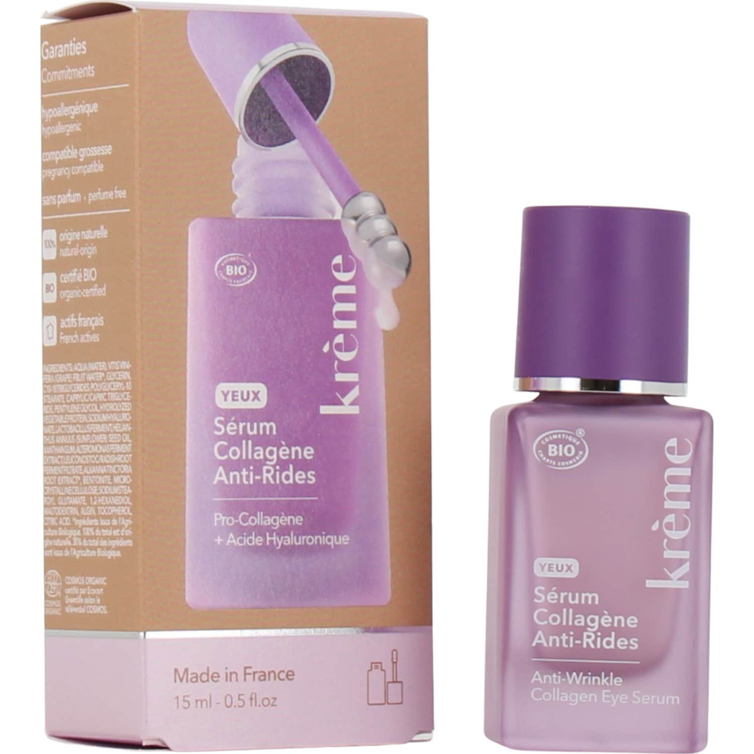 Krème Yeux Sérum Collagène Anti-Rides Bio 15 ml