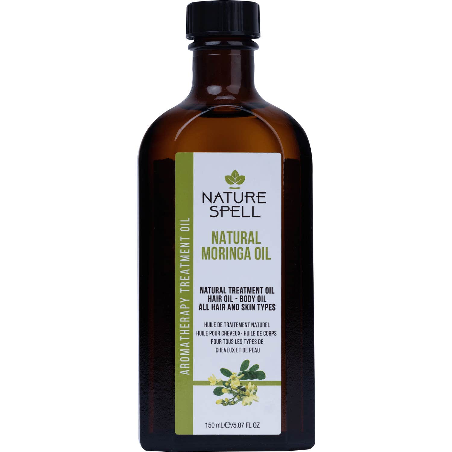Nature Spell Huile Ricin Grain Noir Jamaïcaine Moringa 150ml