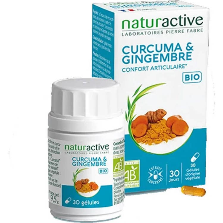 Naturactive Curcuma Gingembre Bio 30 Gélules