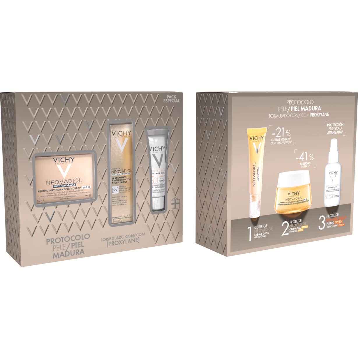 Vichy Pack Neovadiol Crème Post Ménopause SPF50 50ml + Contour Des Yeux 15ml +UV Age Daily