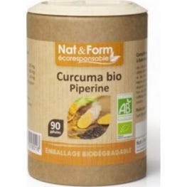 Nat&Form Eco Curcum Piperine Bio 90 Gélules