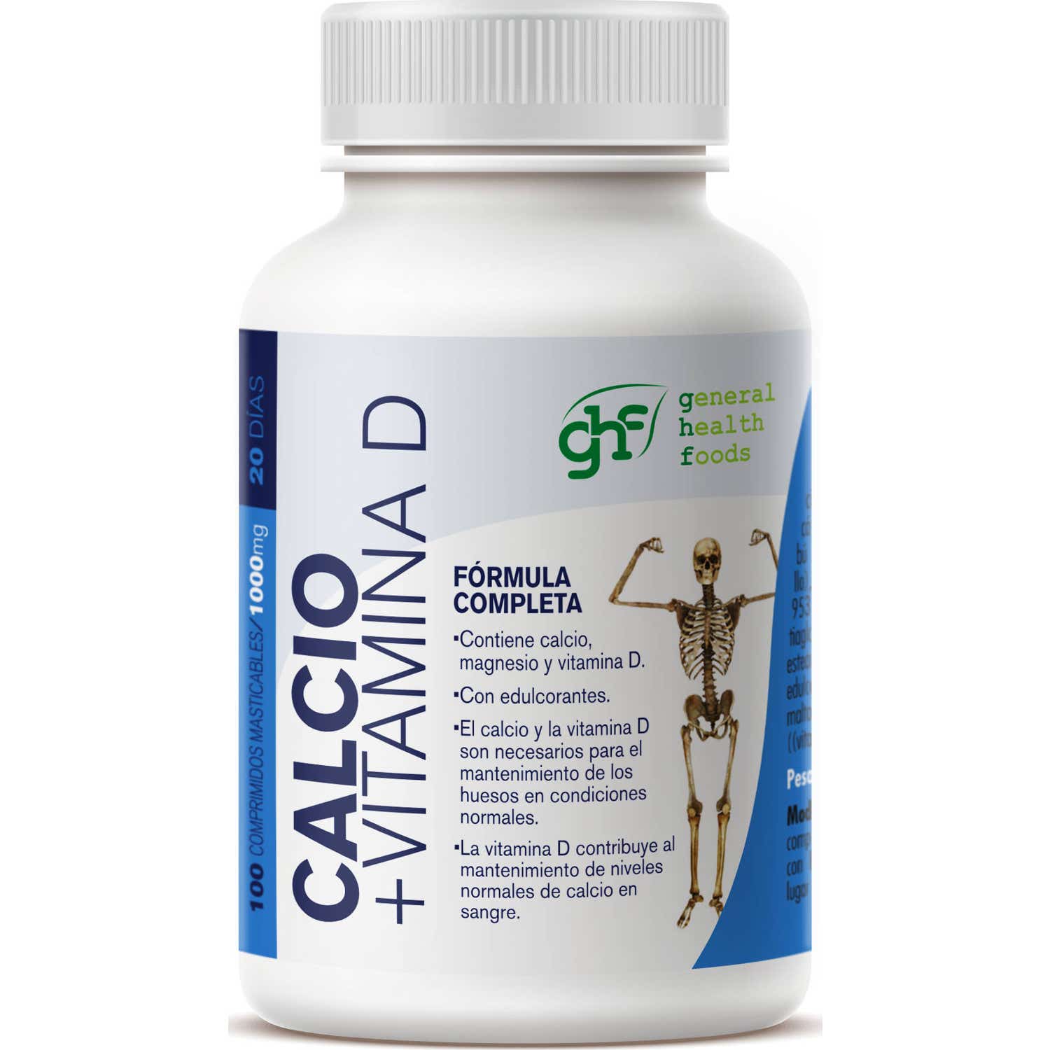 GHF Calcio+ Vitamina D-3 1gr 100comp 100comp