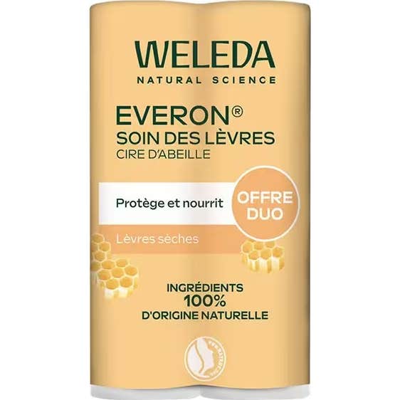 Weleda Everon Soin de Lèvres Cire d' Abeille 2x4,8g
