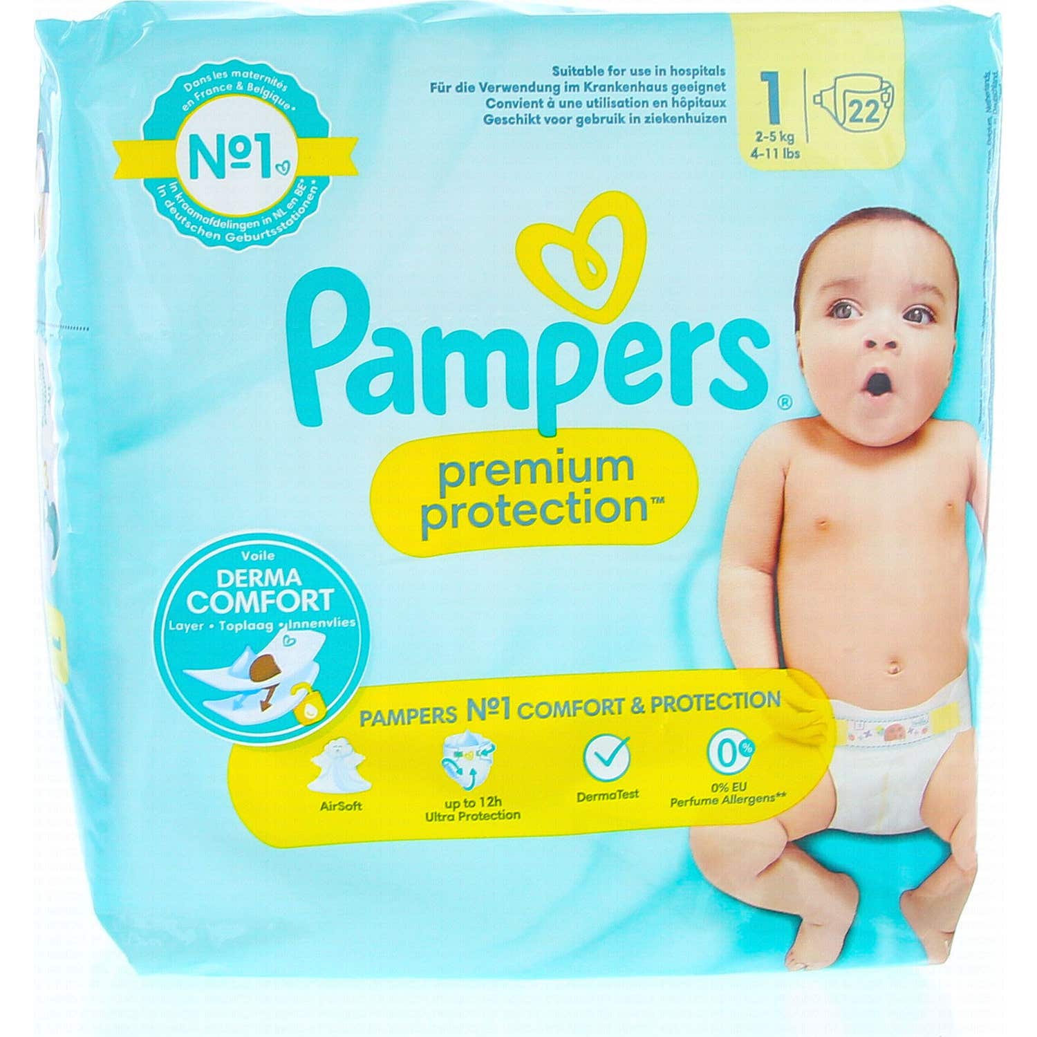Pampers Premium Protection Couches Taille 1 22 Unités