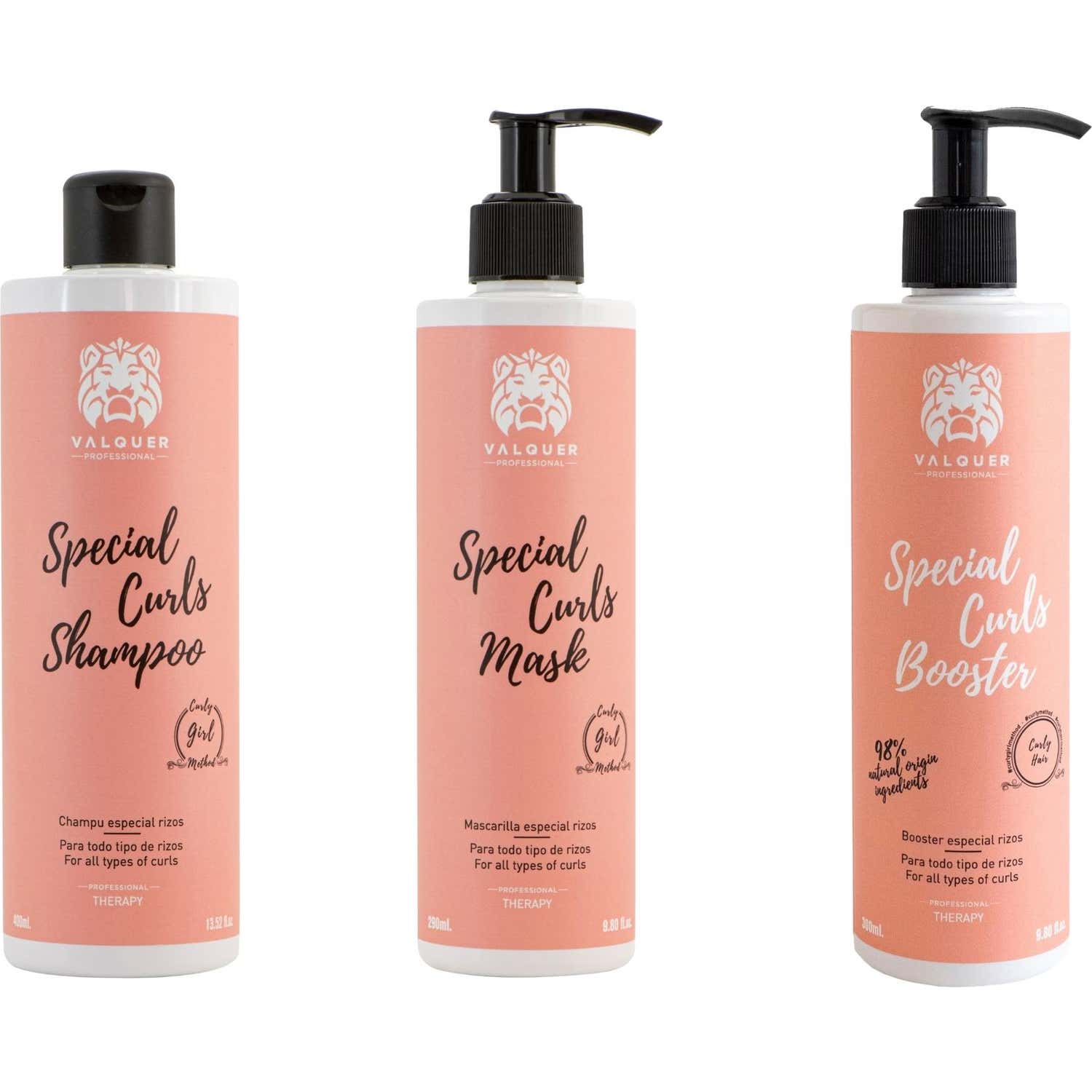Valquer Pack Especial Rizos Champú + Mascarilla + Booster