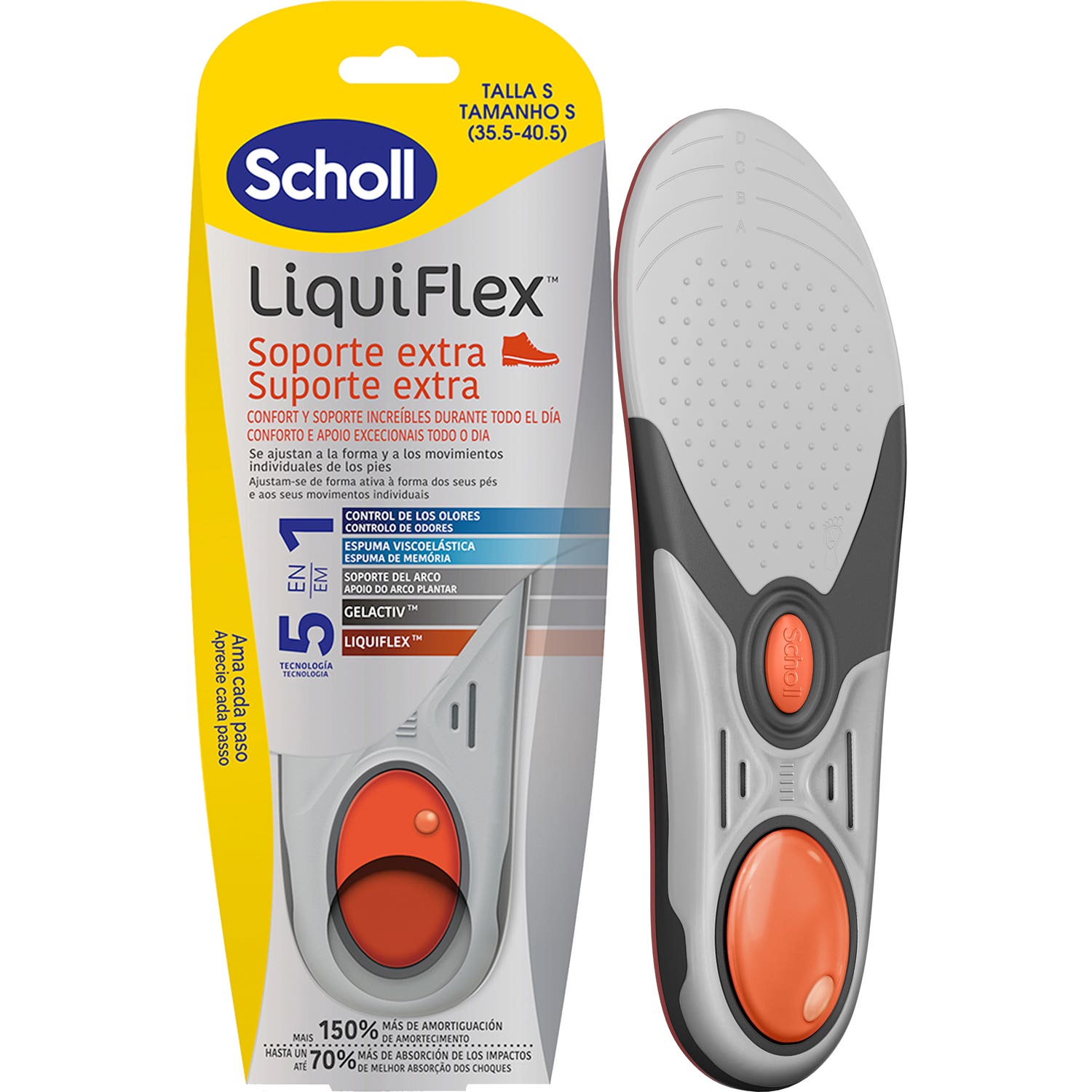 Scholl LiquiFlex Semelles Soutien Renforcé Taille 1 1 Paire