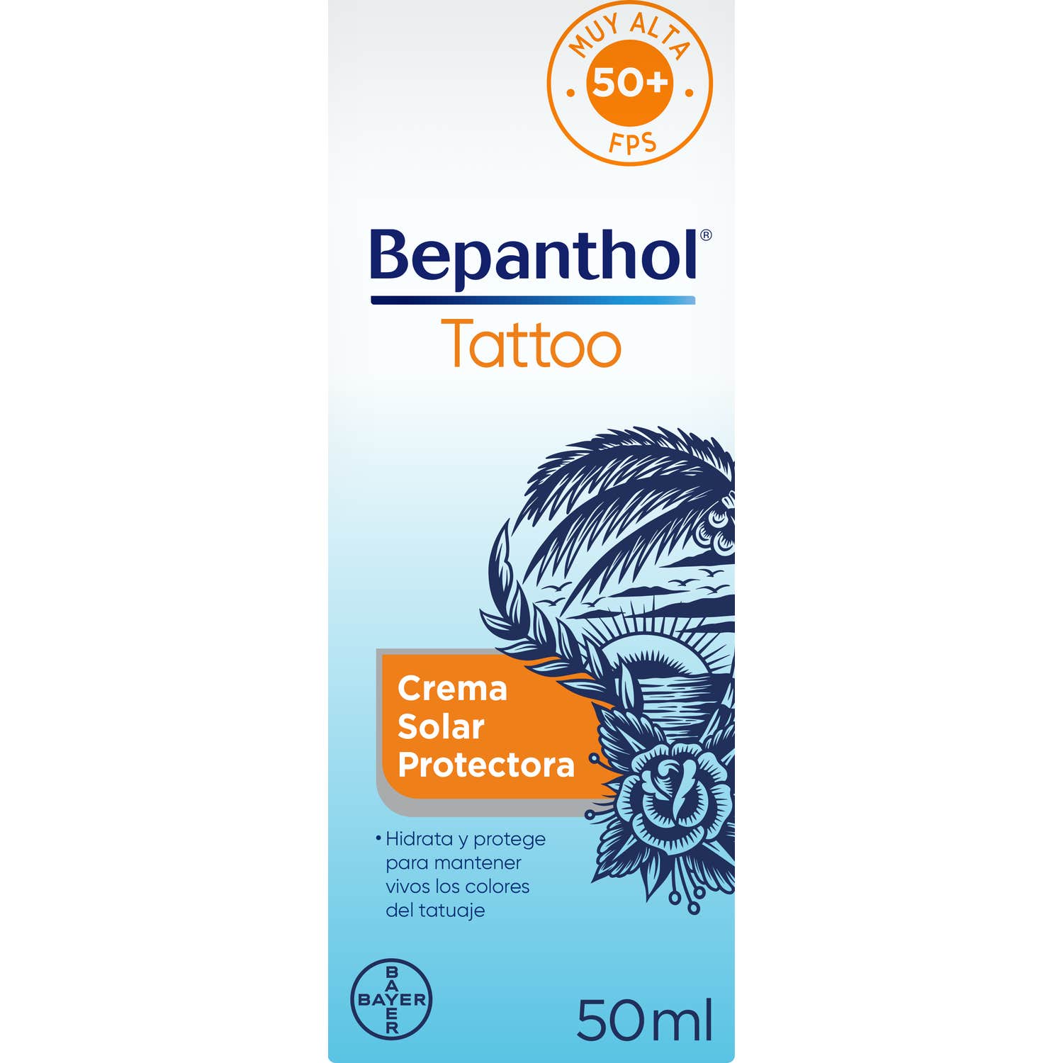 Bepanthol Tatoo Crème Solaire Spf50+ 50ml
