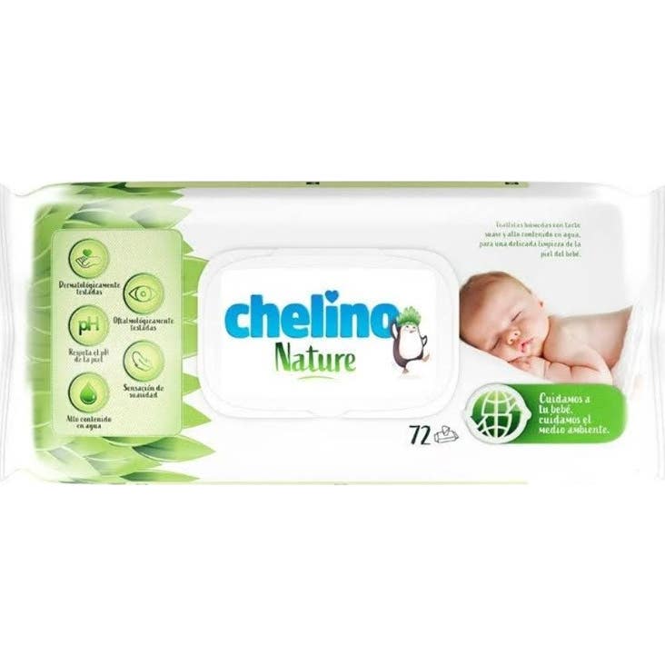 Chelino Nature Lingettes pour bébé 72 Unités