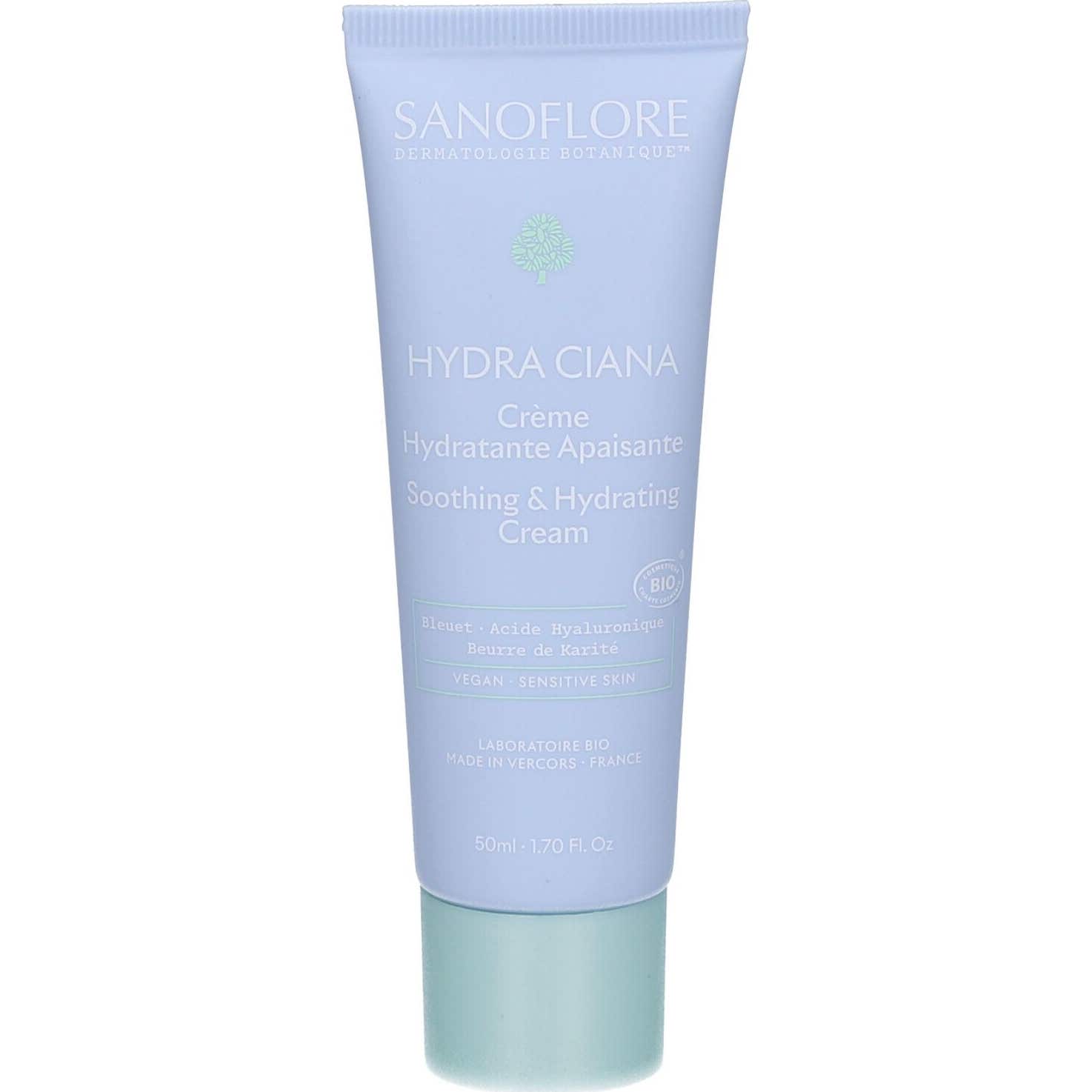 Sanoflore Hydra Ciana Crème Hydratante Apaisante 50 ml
