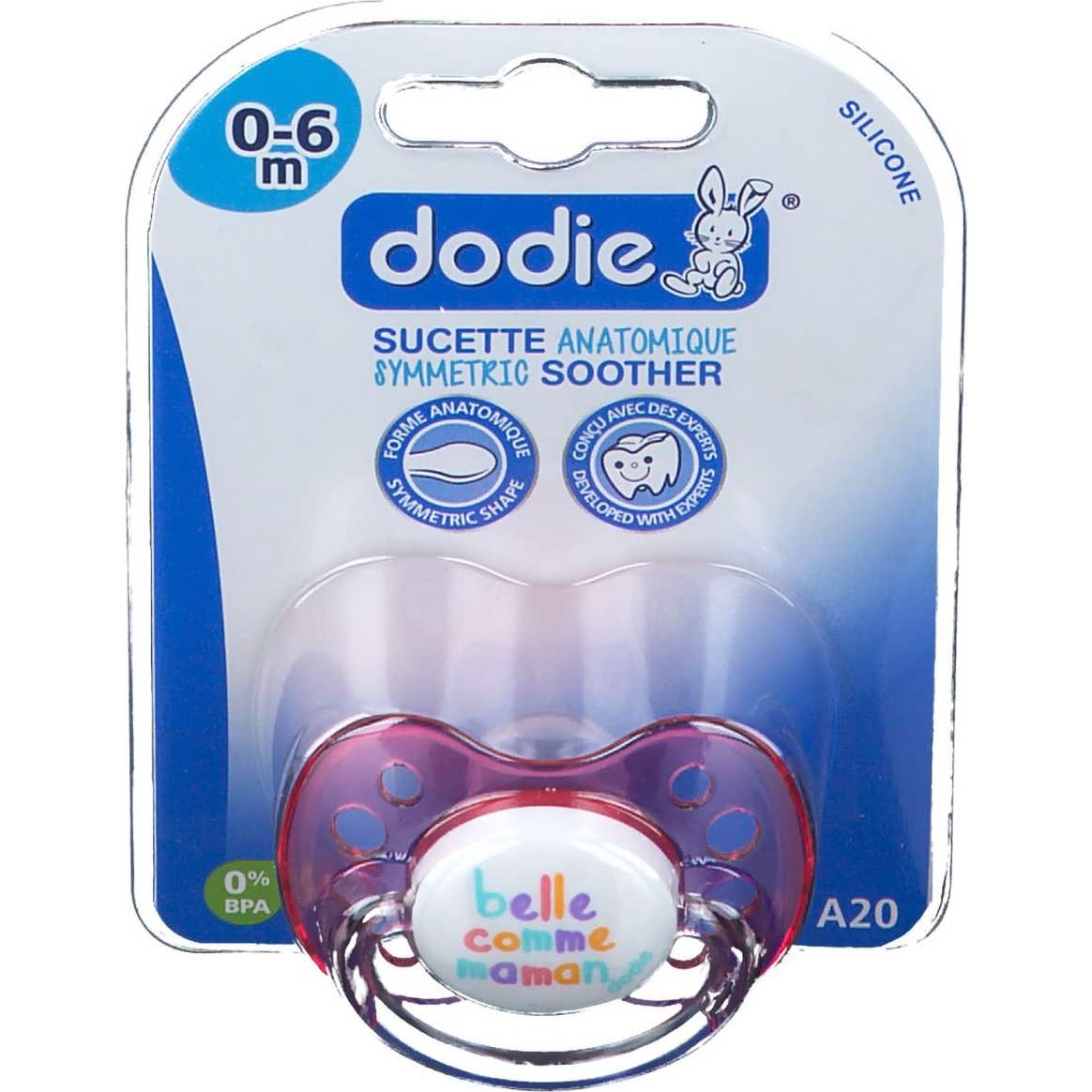 Dodie Sucette 1Er Age Message Silicone Avec Anneau