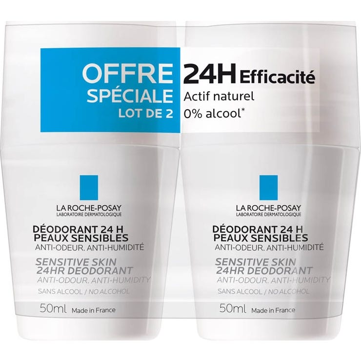 La Roche-Posay Déodorant Physiologique 24H Bille 2x50ml