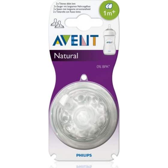 Philips Avent Natural Tétines 2 Trous 1m+ 2 Unités