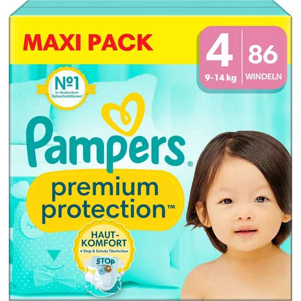 Pampers Premium Protection Couches T4 9-14kg Maxi Pack 86 Unités