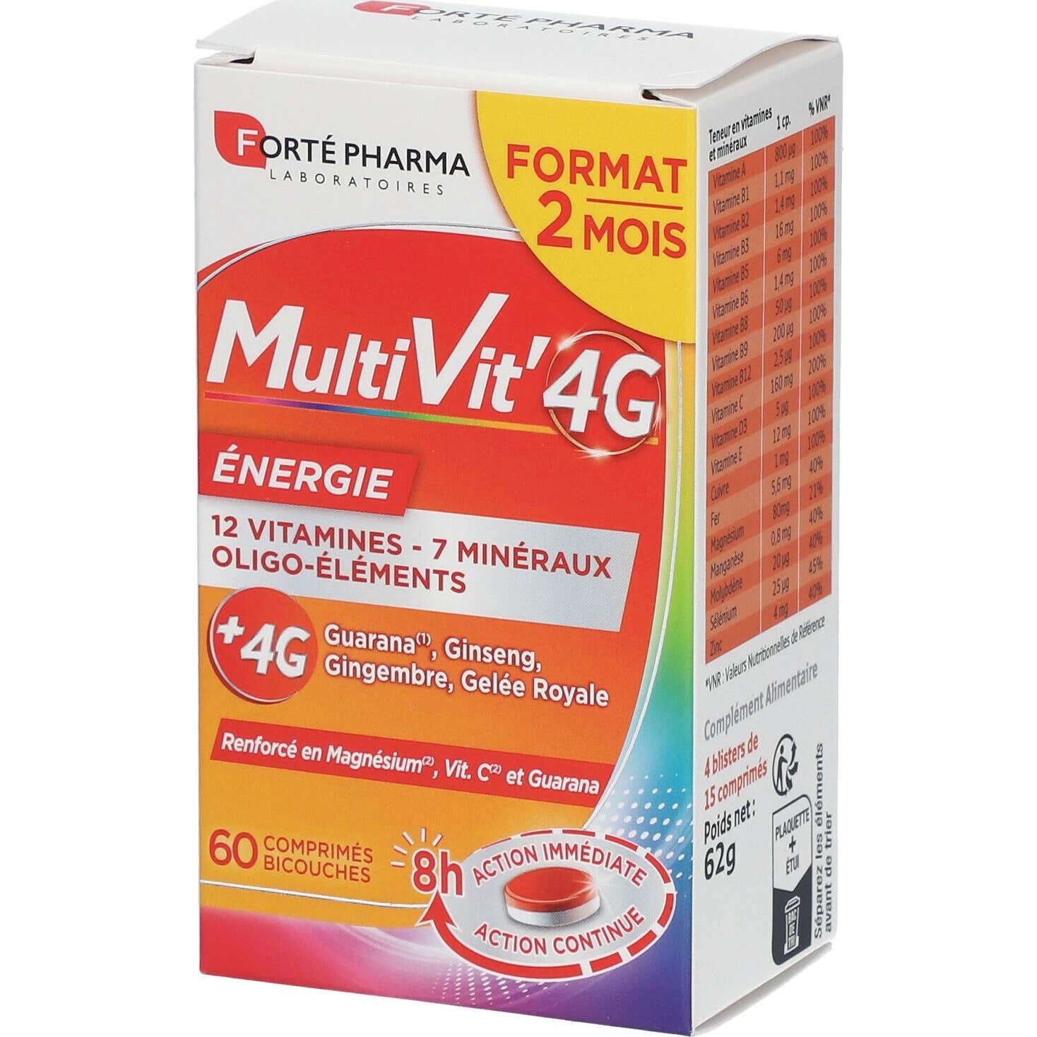 Forté Pharma Multivit 4G Energie 60 Comprimés