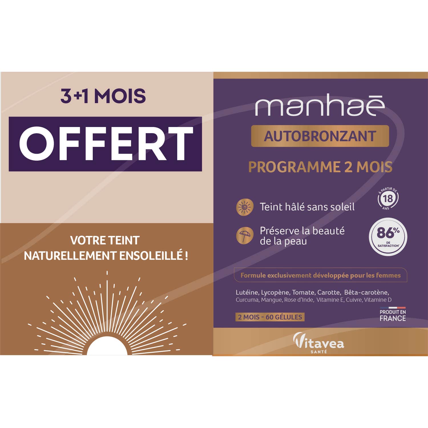 Manhaé Autobronzant 2x60 Gélules