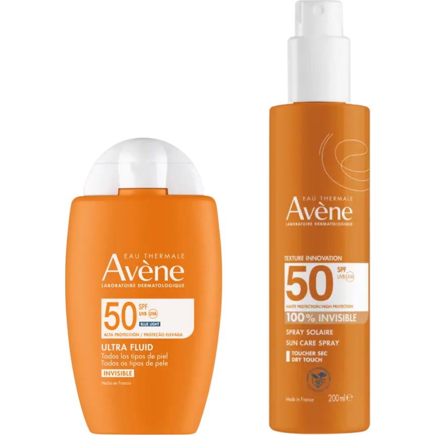 Avène Pack Ultra Fluido Invisible SPF50 50ml + Spray Invisible SPF50 200ml