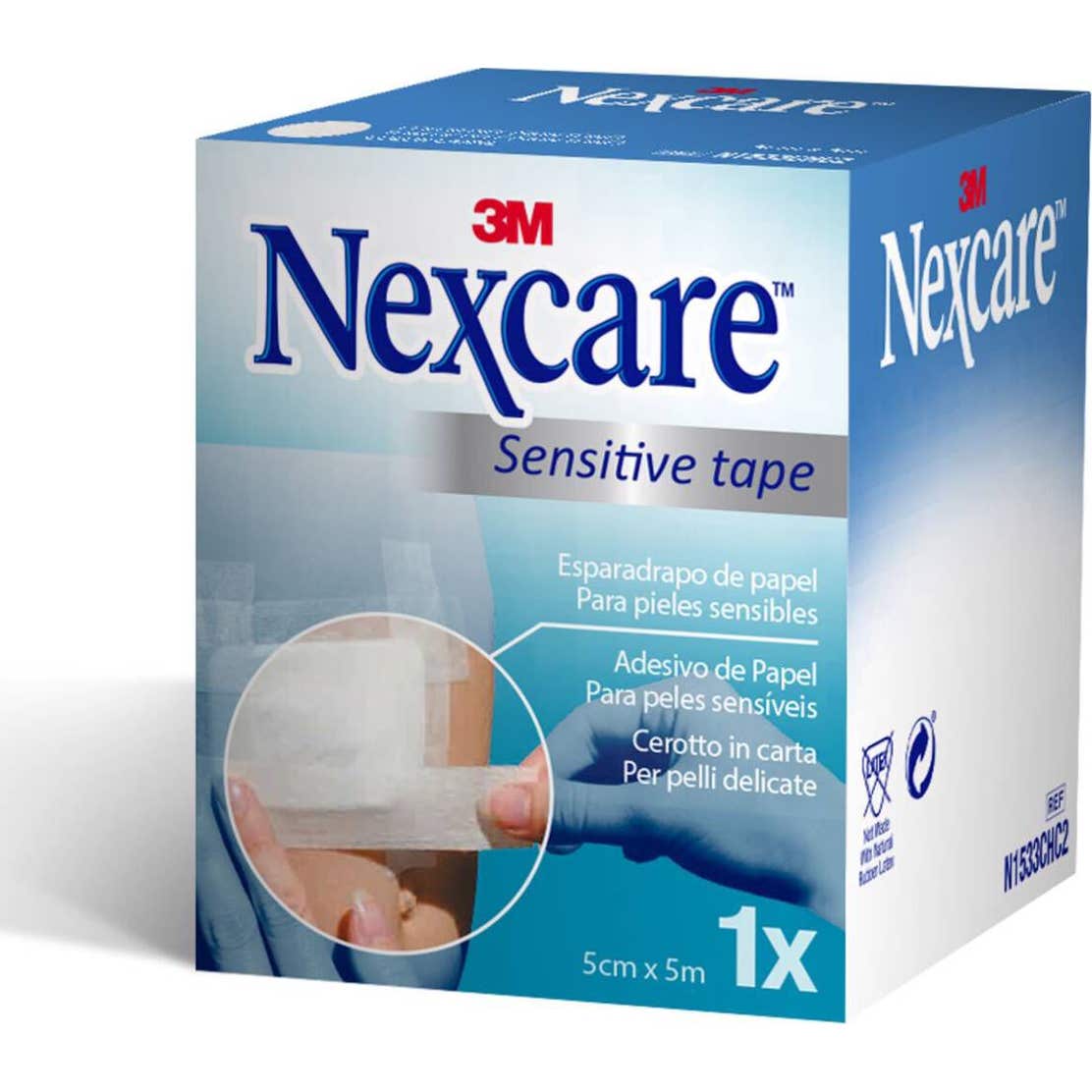Épandeur de papier blanc Nexcare 5 M X 5 Cm