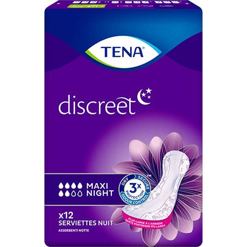 Tena Discreet Maxi Night 12 Serviettes Nuit-image