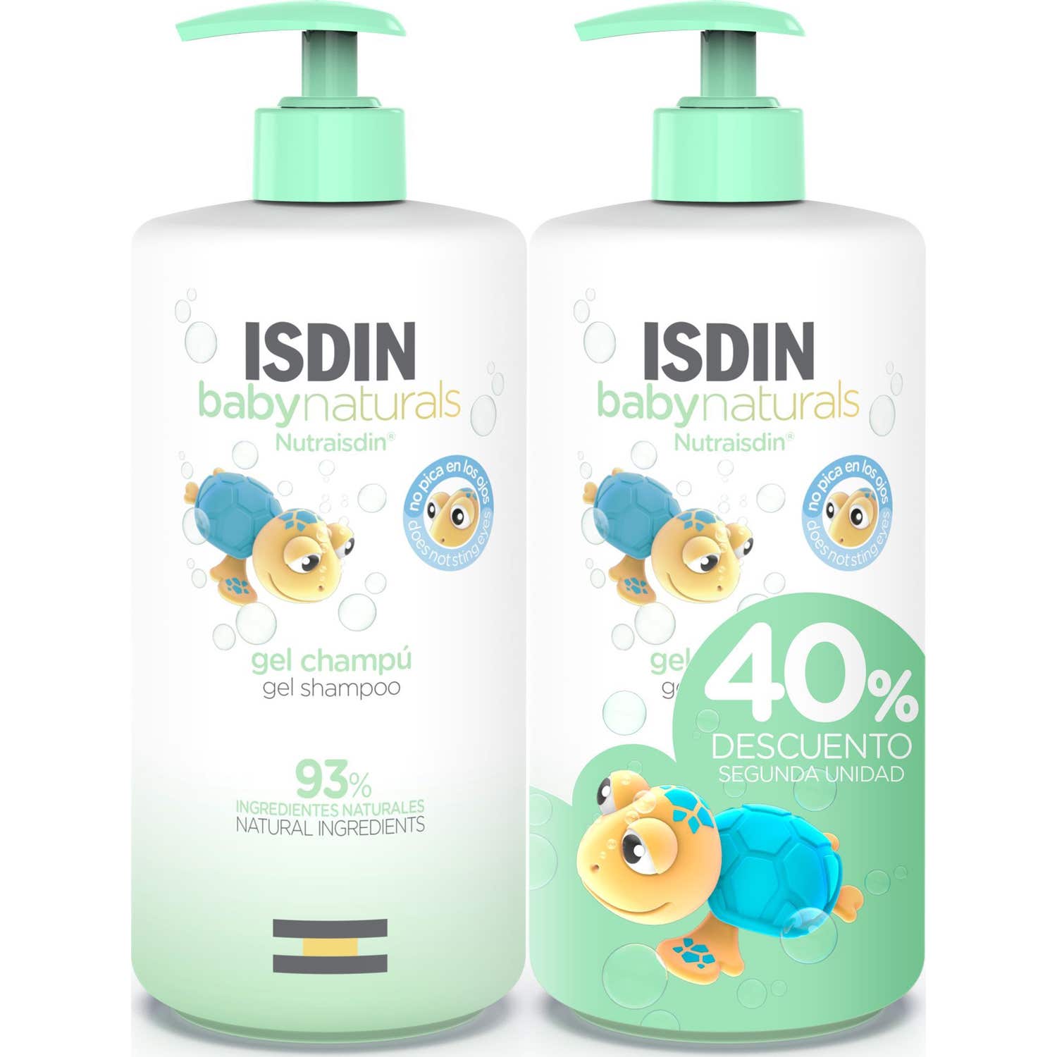 Isdin Babynaturals Shampooing gel Babynaturals 2X750ml