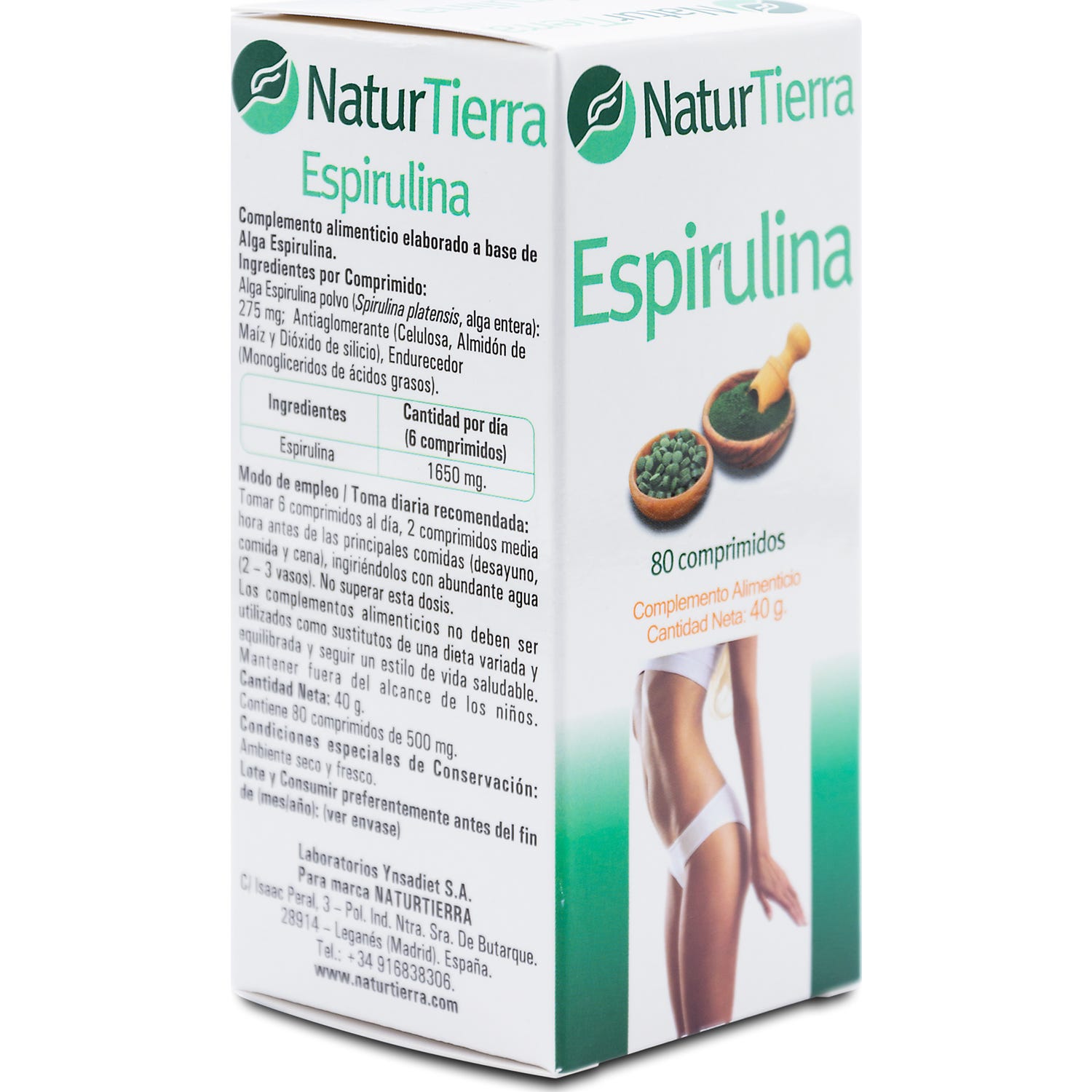 Naturtierra Spiruline 80 Comprimés