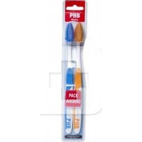 PHB Plus Adulte Brosse à dents moyenne 2 pièces