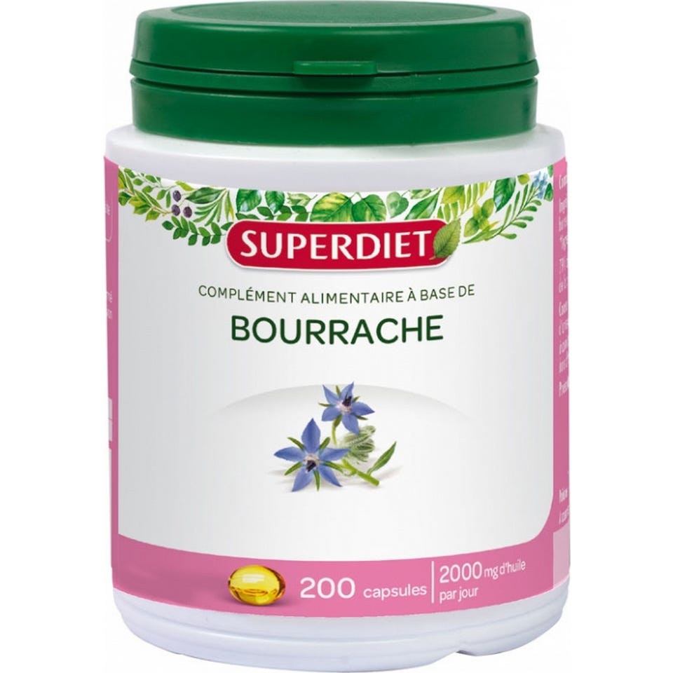 Superdiet Huile de Bourrache 200caps