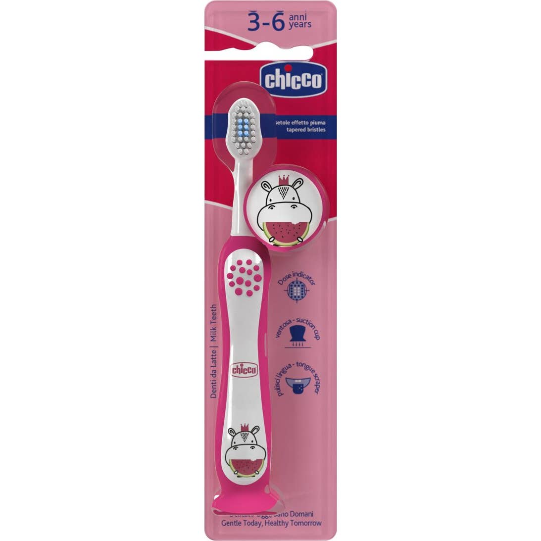 Chicco Brosse Dents 3-6A Hippopotame 1ut