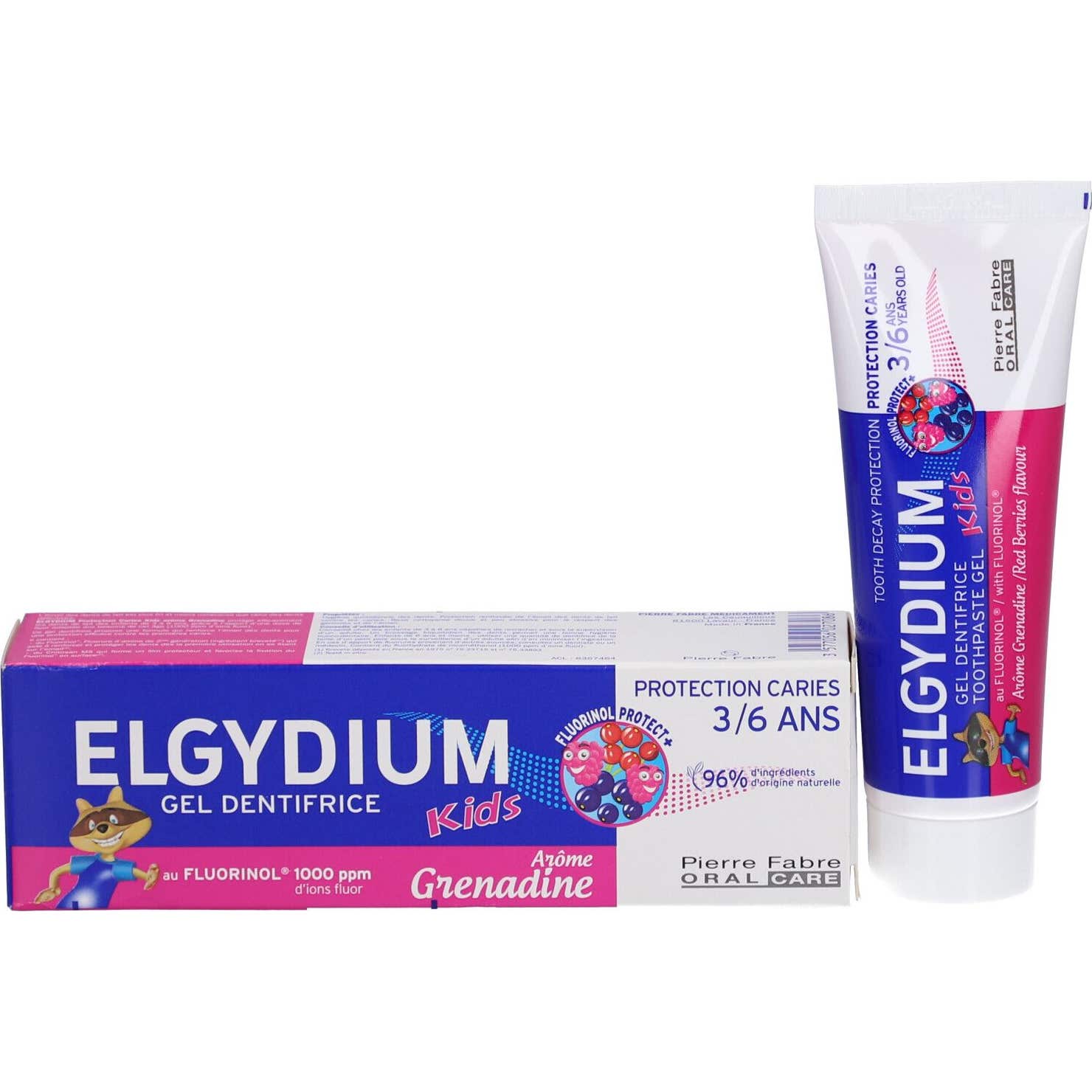 Elgydium Kids Dentifrice 3/6 Ans Grenadine 50ml