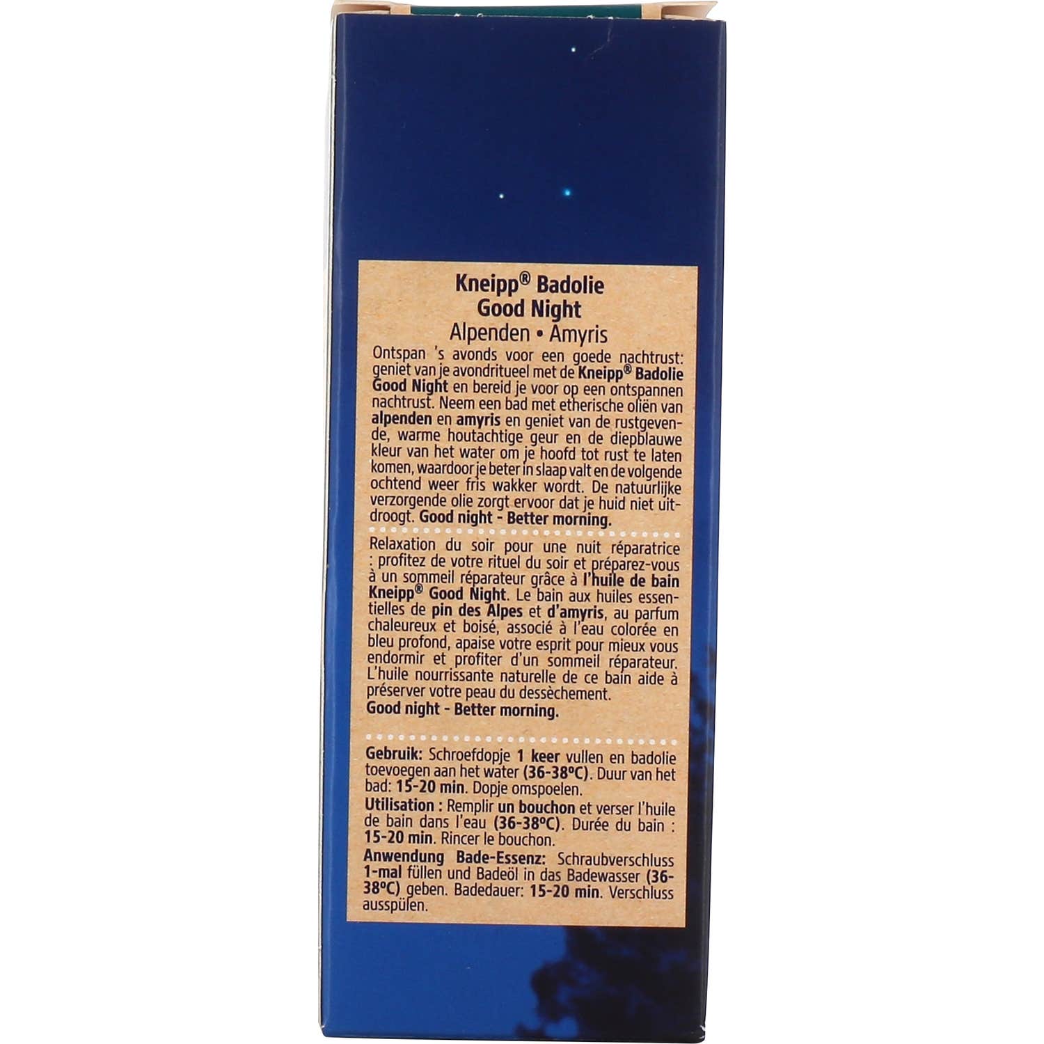 Kneipp Good Night Huile de Bain Pin des Alpes Amyris 100ml