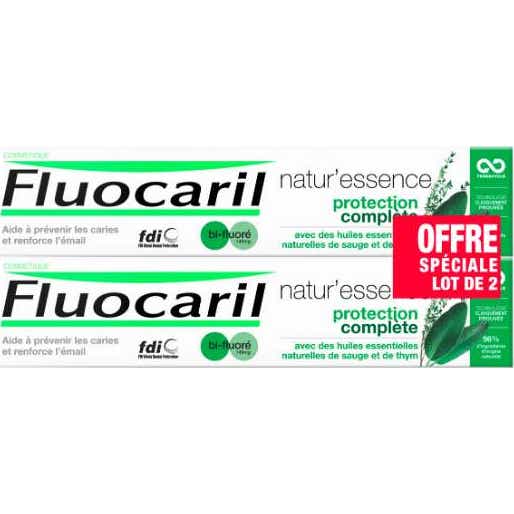 Fluocaril Natur'Essence Pack Dentífrico Protección Completa 2x75ml