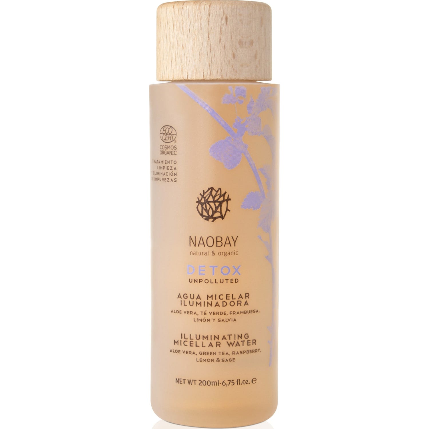 Eau micellaire éclairante de Naobay Cosmos 200ml