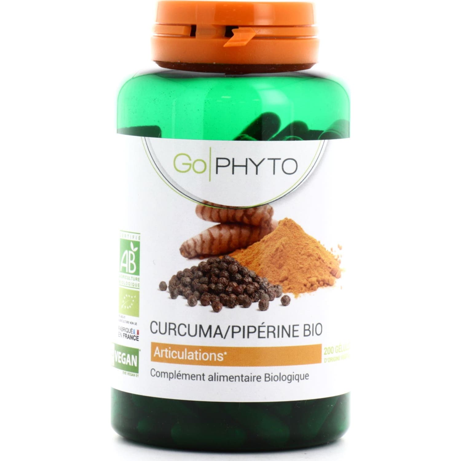 Go Phyto Curcuma Piperérine Bio 200 Gélules