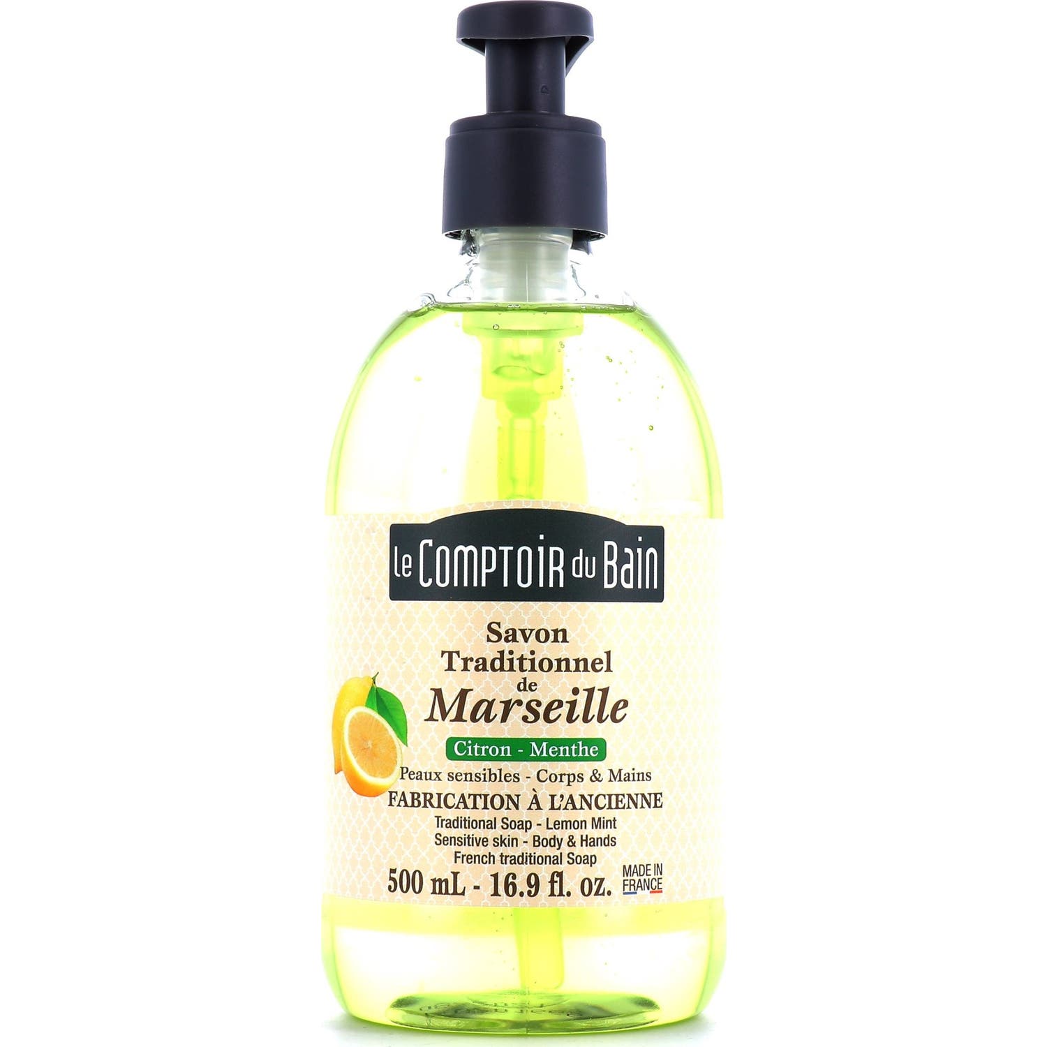Le Comptoir du Bain Savon Liquide Citron Menthe 500ml