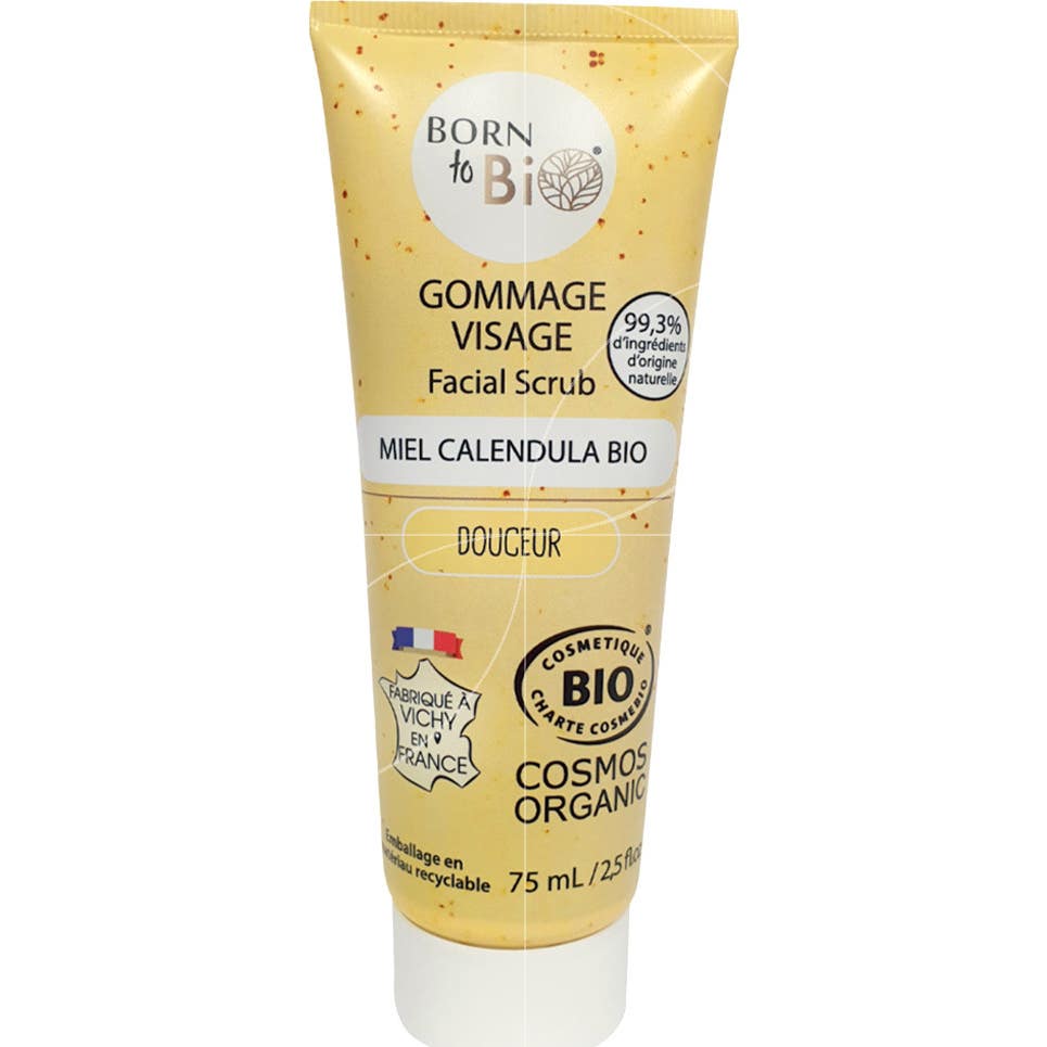 Born To Bio Gommage visage Miel Calendula Bio 75ml
