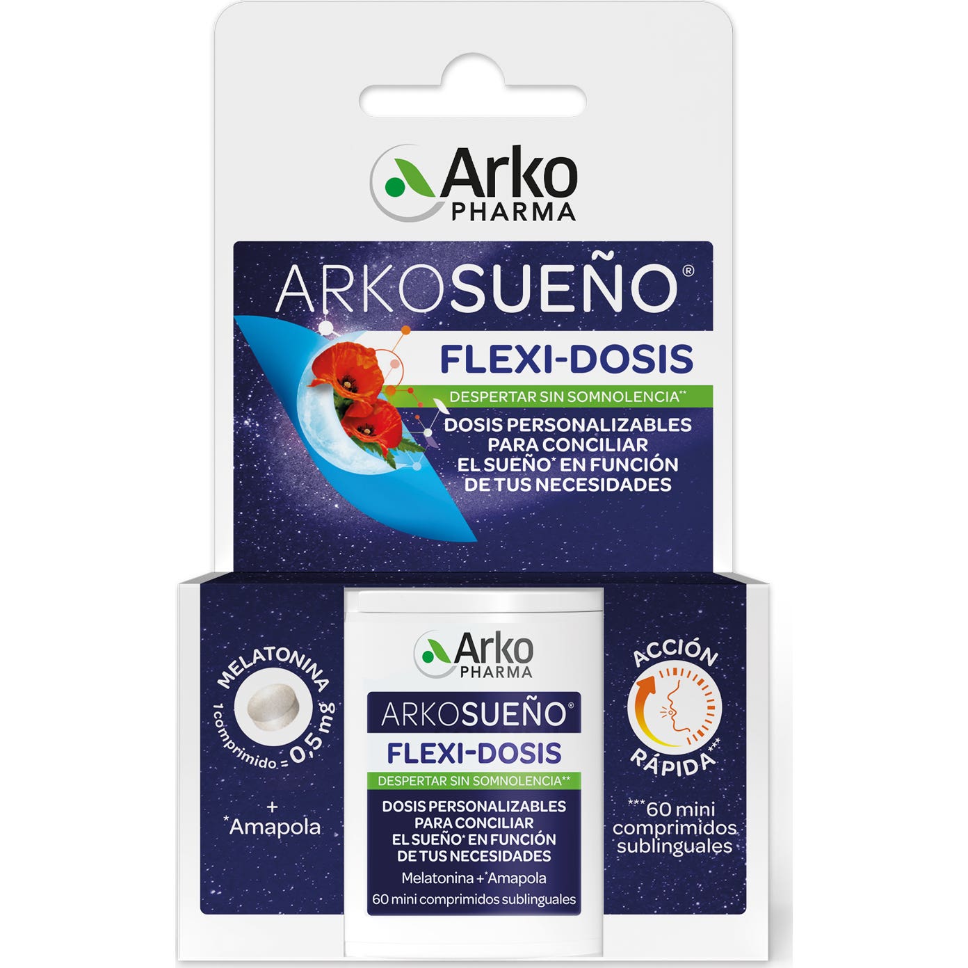 Arkopharma Arkosueño Flexi-Dosis Sublingual 60comp